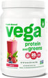Vega Protein and Greens Protein Powder, Berry, 1.2 lbs, 20g Plant Based Protein Plus Veggies
