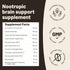 Lions Mane Supplement Capsules, Nootropic Brain Support, 120 Vegan Bacopa Monnieri, Gotu Kola, Ginseng Capsules