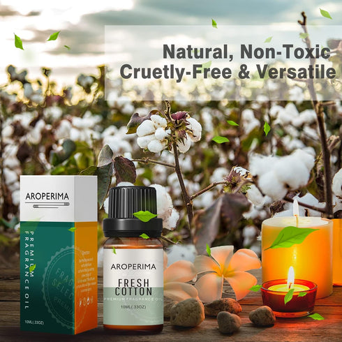 Fresh Cotton Fragrance Oil | Premium Grade Scented Oil for Aroma Diffusers, Perfume, Candle and Soap Making - 10ml