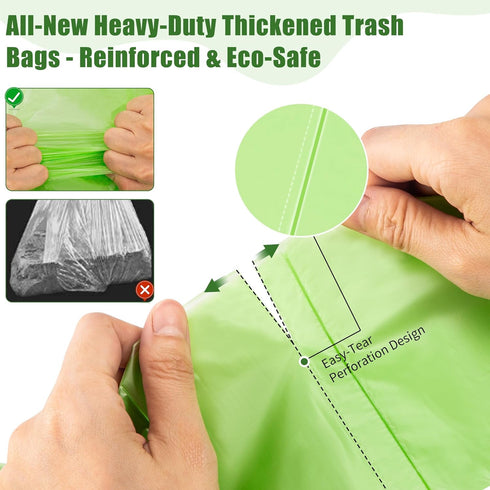Lythor 2.6 10L, 150 Count Upgraded Thickness Compostable Trash Bags, Gallon / - Maximum Strength, Leakproof & Tough