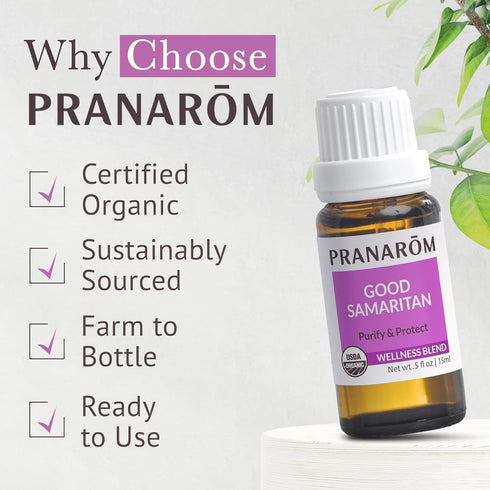 Pranarom Good Samaritan Essential Oil Blend (15ml) - 100% Pure for Diffusing and Cleaning, Lemon, Rosemary, Eucalyptus