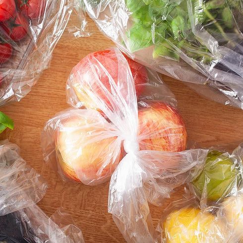 Food Storage Roll Bags, Disposable Plastic Bags, Mini Plastic Bags, 200 PCS Medium Roll Plastic Bags (9.84 x 13.7 inch)