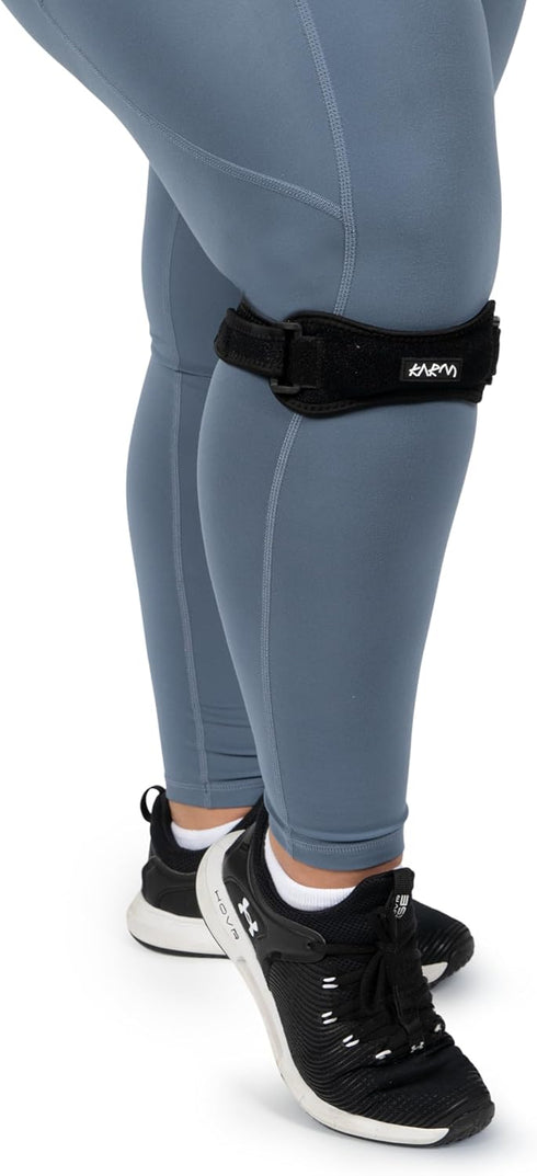 KARM Plus Size Knee Brace for Women & Men - Patella Band for Jumpers Knee Pain, Black (XXL/3XL/4XL/5XL/6XL)