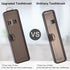 Yeeco Transparent Black Toothbrush Case 2 Packs, Portable Travel Size Holder for 2 Toothbrushes, 7.87 x 2.36 x 1.18