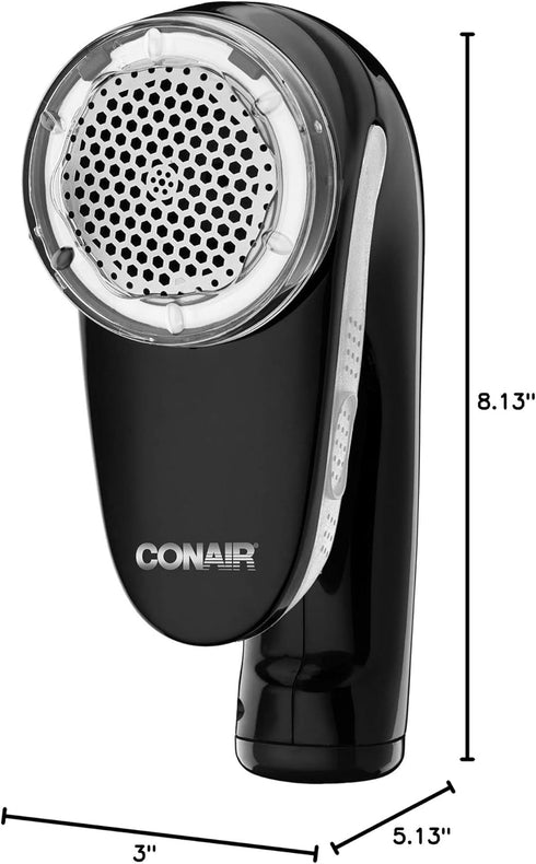 Conair Portable Fabric Shaver and Lint Remover, Rechargeable, Black