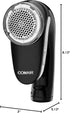 Conair Portable Fabric Shaver and Lint Remover, Rechargeable, Black
