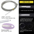 Flexible Stainless Steel Cleaning Brush, Long (61”) and Short (3.3”) Nylon Bristle Tip for Aquarium & Hose
