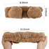 YISSION 2PCS Bear Ears No Slip Spa Headband for Face Wash, Makeup, Skincare, Elastic Hair Band for Women Girls (Brown