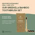 Set 4 Pack Greenzla Bamboo Toothbrushes, Wooden Toothbrush with Soft Bristles, Includes Travel Case and Charcoal Dental
