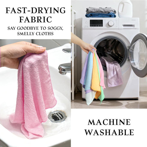 WhizToys 24 Pack Cloths11.8x11.8InThin 6 Microfiber Cleaning Microfiber Towels Bulk, Towels