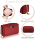 Small make up bags, Travel accessories for women,Wine red makeup bag travel cosmetic bag ,Women bagsmart compact makeup bag