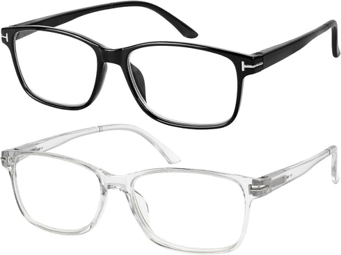 Success Eyewear Computer Glasses - 2 Pack Anti Glare Reflection Classic Reading Glasses for Men and Women