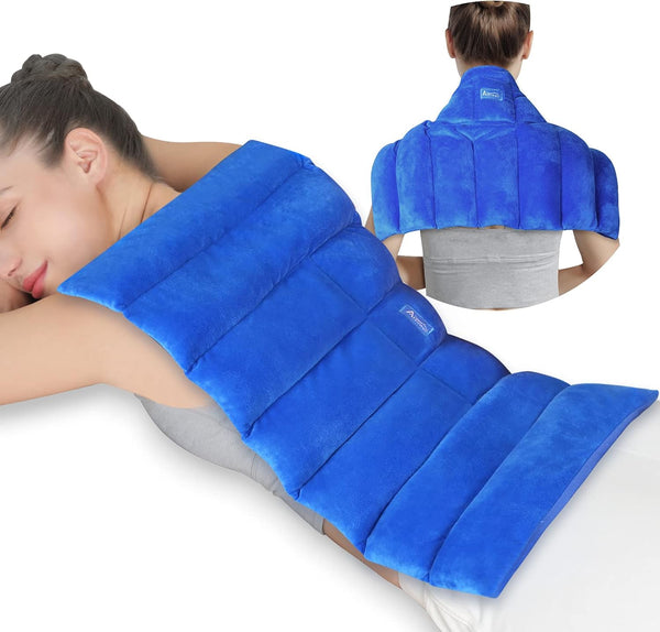 Atsuwell Large Microwave Heating Pad, 22 x 13'' Full Back Heat Pad for Pain Relief, Microwavable Warm & Cold Therapy