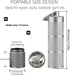 Waterproof Keychain Pill Holder, Compact Portable Pill Box with 3 Compartments for Daily Medication, Silver