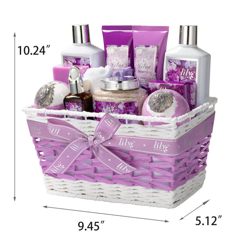 Mothers Day 5Pcs Spa Gifts for Women, Spa Kit Gift Basket with Lavender Bath Set for Christmas Birthday