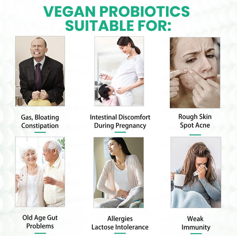 SHO Balance 100 Billion CFU Prebiotics & Probiotics - Vegan Supplement for Digestive Health, 60 Softgels