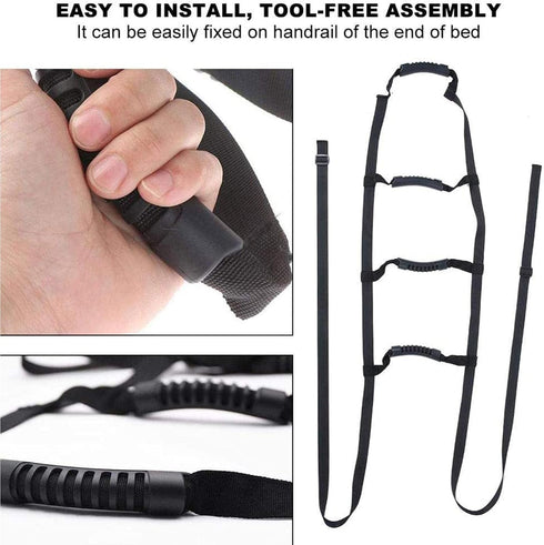 ZHDLdpUS Bed Ladder Assist Adjustable Length Pull Up & Sit Up Assist Device Bed Support Ladder Assist Handle Mobility