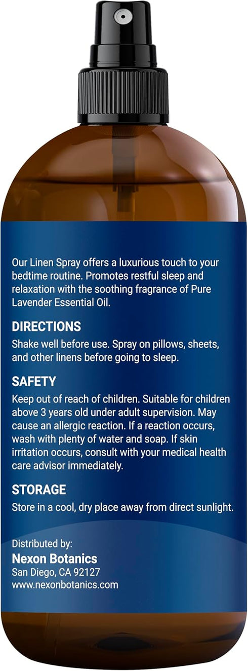 Lavender Linen Spray, 8 fl oz, Refreshing Bed Linen Spray, Fabric Refresher for Bedding