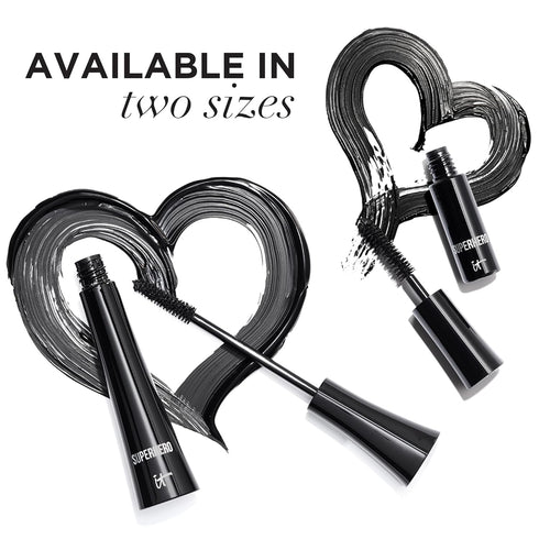 IT Cosmetics Superhero Mascara - Super Elastic Stretch Black Mascara for Volume & Length, Suitable for Sensitive Eyes