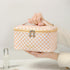 KITENROM Preppy Makeup Bag, Travel Cosmetic Bags for Women, Multi-color Checkered Small Pouch, Waterproof (Pink