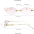 LifeArt Blue Light Blocking Glasses, Computer Reading Glasses, Rimless Frame Tinted Lens for Women (+2.50 Magnification)