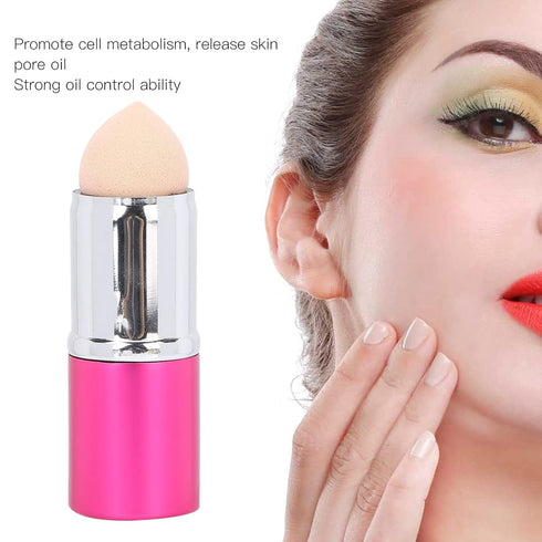 Facial Roller, Volcanic Stone Oil Control Roller for Skincare Makeup Face Massage, Rose Red