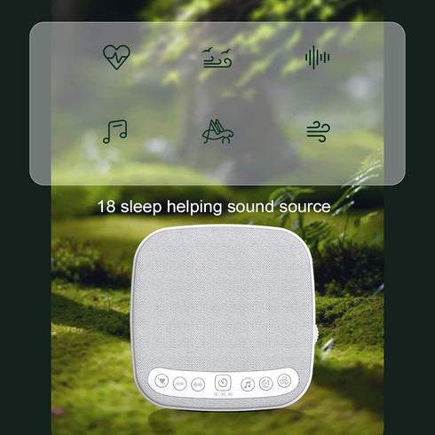 YUEYASHUX 18 White Noise Baby Machine Sleep Aid for Baby and Adults Portable Sound Soothing Machine Gray and White