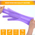 Silicone Dishwashing Gloves, Reusable Rubber Gloves for Cleaning, Kitchen Scrubber, 1 Pair, Purple