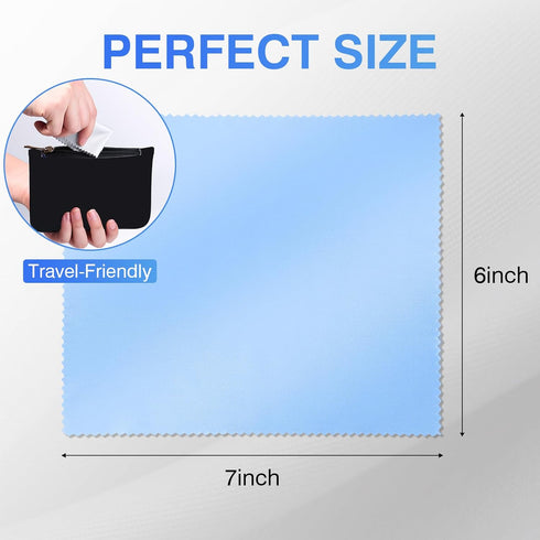 Zeefpod 60-Pack 6x7 Inch Microfiber Cleaning Cloths for Glasses, Premium Lens Cleaning Cloth for Screens, Cameras