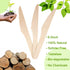 100 Pack Disposable Knives - 6.5 Inch Length Wooden Cutlery - Biodegradable Silverware For Catering Formal Events, Parties, BBQ, Picnic, Camping, Travels, Weddings, Dinner And All Other Occasions by TANGTEA