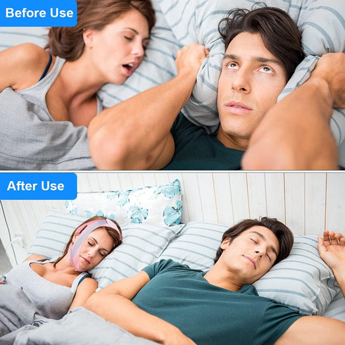 Adjustable Breathable Snoring Strap, Anti Snore Strap for Men Women