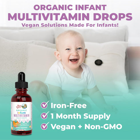 MaryRuth Organics Multivitamin & Multimineral for Infants | USDA Organic | Sugar Free | Liquid Vitamins for Babies 6-12