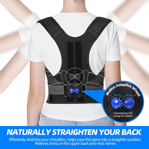 Lexniush Posture Corrector for Kids Teenagers, Updated Adjustable Upper Back Posture Brace for Boys/Girls, Breathable