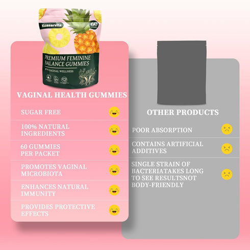 Gummies Immune Gummies 60 Counts Premium Feminine Balance for Women, Vaginal Probiotics, PH Balance for Women Healthy