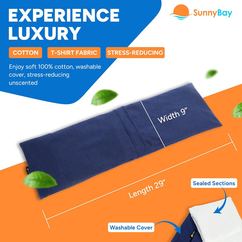 SunnyBay Microwave Heating Pad, Microwavable Neck and Shoulder Wrap for Pain Relief, 29x9 Inches
