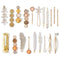 Mehayi 20 PCS Pearl Hair Clips Set, Fashion Korean Acrylic Resin Hair Barrettes, Decorative Party Wedding Accessories