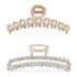 Metal Rhinestone Hair Claw Clips, Imitation Pearl Hair Jaw Clips, Non Slip Barrettes Hair Clasps Accessories for Women
