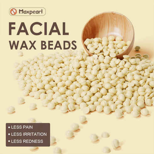 Maxpearl Wax Beads for Facial Hair Removal, 1LB Hypoallergenic Hard Wax Beans for Sensitive Skin