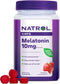Natrol 10mg Melatonin Gummies for Sleep Support, 140 Strawberry-Flavored Gummies, 70 Day Supply