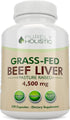 Grass Fed Beef Liver Capsules 4500mg - 270 Capsules, 750mg Each - Grassfed Desiccated Liver Supplement - Pasture Raised