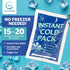 25 Packs Instant Ice Cold Pack, 6” x 4.5”, Disposable Instant Ice Packs for Injuries, Cold Compress for Pain Relief
