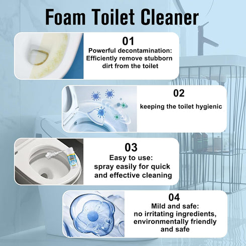 Holyarm 2PCS Cleaner,2025 Foam Toilet New Toilet Bowl Cleaner,Advanced Bathroom Cleaner for Home,Powerful Instant Bowl