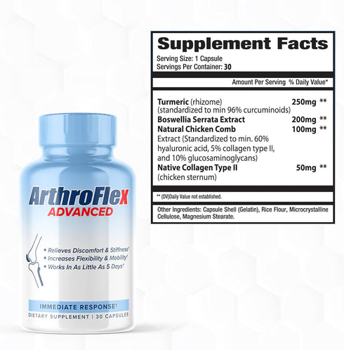 Advanced Joint Support Supplement for Men & Women, Joint Health Supplement, Flexibility & Strength, Discomfort Relief,