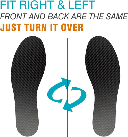 Insole,1 23.5cm(Men 7/Women 8) Carbon Fiber Shoe Insert, Semi-Rigid Piece Size Size