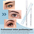 8 Pieces Microblading Marker Pen with Paper Ruler, Skin Marker for Eyebrow Permanent Makeup Positioning