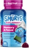 The Smurfs Nootropic Gummies for Kids, 60 Vegan Gummies - Vitamin B12 & L-Theanine for Focus and Memory, Made with Real