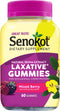 Senokot Dietary Supplement Laxative Gummies, Mixed Berry Flavor, Natural Senna Extract, 60 Count for Gentle Overnight