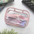 Toiletry Bag Makeup Cosmetic Clear Bag, Portable Waterproof Transparent Travel Storage in Pink