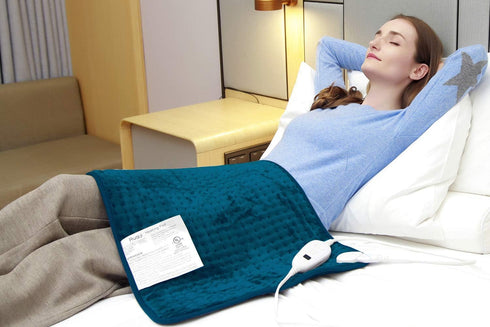 Ruqiji 17''x33'' XXXL King Size Heating Pad, Fast-Heating with 10 Temperature Settings for Pain Relief
