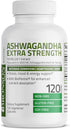 Bronson Ashwagandha Extra Strength Stress & Mood Support with BioPerine | 120 Vegetarian Capsules | Non-GMO